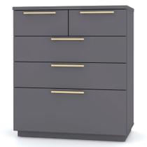 Cômoda para Quarto 5 Gavetas 90cm Dubai Fendi - VLR MÓVEIS