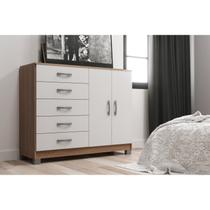 Cômoda para Quarto 5 Gavetas e 2 Portas Premium