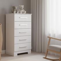 Cômoda para Quarto 5 Gavetas em Mdp Carol