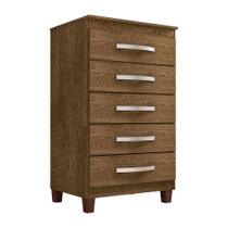Cômoda para Quarto 5 Gavetas Monique Malbec - Pallazio