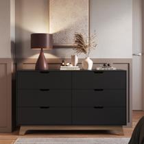 Cômoda para Quarto 6 Gavetas 100% Mdf Alice