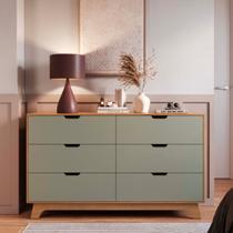 Cômoda para Quarto 6 Gavetas 100% MDF Alice Yescasa Marrom/Verti/Castanho Cômoda para Quarto 6 Gavetas 100% MDF Alice Yescasa Marrom/Verti/Castanho