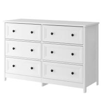 Comoda Para Quarto 6 Gavetas 120 cm DM217 Branco Dtall Comoda Para Quarto 6 Gavetas 120 cm DM217 Branco Dtall