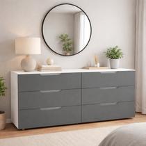 Cômoda para Quarto 6 Gavetas 150cm Madri Cômoda para Quarto 6 Gavetas 150cm Madri