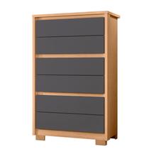 Cômoda para Quarto 6 Gavetas Duo Freijó/Titanium