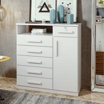 Cômoda para Quarto 6 Gavetas e 1 Porta da Vinci Branco Cômoda para Quarto 6 Gavetas e 1 Porta da Vinci Branco