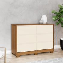 Cômoda para Quarto 6 Gavetas Ravenna Bege/Cinamomo/Off White Cômoda para Quarto 6 Gavetas Ravenna Bege/Cinamomo/Off White