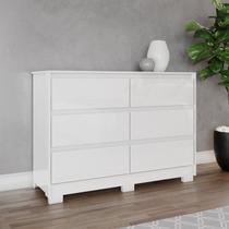Cômoda para Quarto 6 Gavetas Ravenna Branco Cômoda para Quarto 6 Gavetas Ravenna Branco