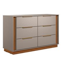 Comoda Para Quarto 6 Gavetas Sem Pés Giardino Demóbile