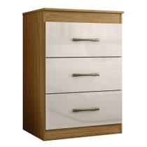 Cômoda Para Quarto 61cm Com 3 Gavetas Nida Freijó/Off Z17 - Mpozenato