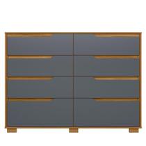 Cômoda Para Quarto 8 Gavetas 147cm Parma M07 Freijó-cinza - Mpozenato