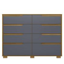 Cômoda para Quarto 8 Gavetas 147cm Parma Z17 Freijó/Cinza - Mpozenato Cômoda para Quarto 8 Gavetas 147cm Parma Z17 Freijó/Cinza - Mpozenato
