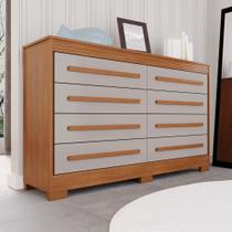 Cômoda para Quarto 8 Gavetas Diamante Espresso Móveis Cômoda para Quarto 8 Gavetas Diamante Espresso Móveis