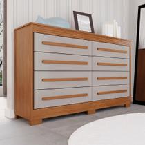 Cômoda para Quarto 8 Gavetas Diamante Espresso Móveis