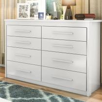 Cômoda para Quarto 8 Gavetas Elegance Branco Cômoda para Quarto 8 Gavetas Elegance Branco