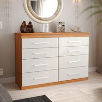 Cômoda para Quarto 8 Gavetas Gênova Plus