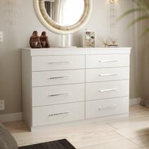 Cômoda para Quarto 8 Gavetas Gênova Plus