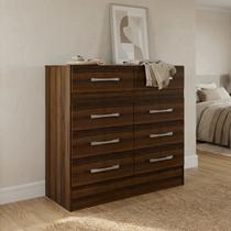 Cômoda para Quarto 8 Gavetas Imperatriz Cacau Marrom Cômoda para Quarto 8 Gavetas Imperatriz Cacau Marrom