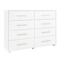 Cômoda Para Quarto 8 Gavetas Lis F08 Branco - Mpozenato