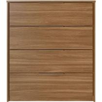 Cômoda para Quarto Alina 4 Gavetas MDP-MDP Puxadores Metálicos Amêndola