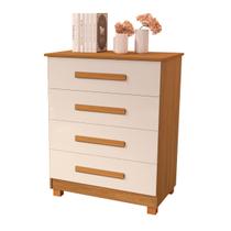 Cômoda para quarto casal mdf 4 gavetas Suiça Basoto Brasil