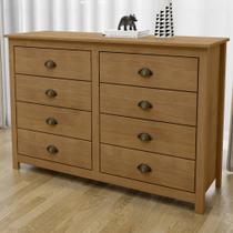 Cômoda Para Quarto Closet 8 Gavetas Madeira Maciça Mazzaro F06 Freijó - Lyam Decor Cômoda Para Quarto Closet 8 Gavetas Madeira Maciça Mazzaro F06 Freijó - Lyam Decor