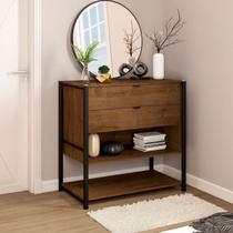 Cômoda para Quarto Closet de Ferro Industrial 2 Gavetas 2 Prateleiras Moderna Cômoda para Quarto Closet de Ferro Industrial 2 Gavetas 2 Prateleiras Moderna