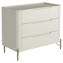 Cômoda Para Quarto Closet Orgânica 3 Gavetas Pés Industrial Dourado Bliss I03 Luna - Lyam Decor Cômoda Para Quarto Closet Orgânica 3 Gavetas Pés Industrial Dourado Bliss I03 Luna - Lyam Decor