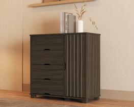 Cômoda Para Quarto Com 4 Gavetas 1 Porta Sapateira Estilo Retro Com Design Moderna Linha Bela