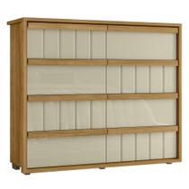 Cômoda Para Quarto Com 8 Gavetas 136cm Avila Opala/Cumaru Z10 - Mpozenato