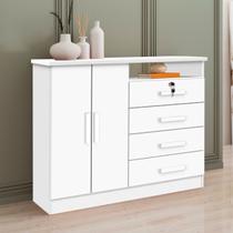 Cômoda Para Quarto Com Sapateira e 4 Gavetas