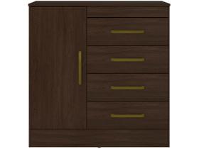 Cômoda para quarto de 4 Gavetas 91cm Montevideu 4290 Ébano Touch Demóbile Cômoda para quarto de 4 Gavetas 91cm Montevideu 4290 Ébano Touch Demóbile