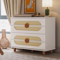 Cômoda para Quarto de Bebê 4 Gavetas Aurora Areia /Jequitibá Cômoda para Quarto de Bebê 4 Gavetas Aurora Areia /Jequitibá