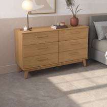 Cômoda para Quarto de Casal Classica 6 Gavetas 136cm Kappesberg