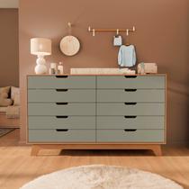 Cômoda para Quarto Infantil 10 Gavetas 100% MDF Alice Yescasa Marrom/Verti/Castanho Cômoda para Quarto Infantil 10 Gavetas 100% MDF Alice Yescasa Marrom/Verti/Castanho