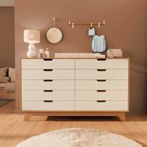 Cômoda para Quarto Infantil 10 Gavetas 100% MDF/MDP Alice Yescasa Marrom/Off White/Castanho Cômoda para Quarto Infantil 10 Gavetas 100% MDF/MDP Alice Yescasa Marrom/Off White/Castanho