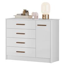 Cômoda Para Quarto Infantil 110cm 1 Porta Nelly Branco Z49 - Mpozenato Cômoda Para Quarto Infantil 110cm 1 Porta Nelly Branco Z49 - Mpozenato