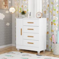 Cômoda para Quarto Infantil 4 Gavetas 1 Porta com Pés Lite Cômoda para Quarto Infantil 4 Gavetas 1 Porta com Pés Lite