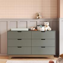Cômoda para Quarto Infantil 6 Gavetas 100% Mdf Alice Verti/Freijó Cômoda para Quarto Infantil 6 Gavetas 100% Mdf Alice Verti/Freijó