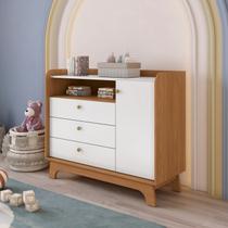 Cômoda para Quarto Infantil Bebê 3 Gavetas 1 Porta Encanto Cômoda para Quarto Infantil Bebê 3 Gavetas 1 Porta Encanto