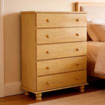 Cômoda Para Quarto Madeira Maciça 5 Gavetas Topázio B07 Mel - Lyam Decor