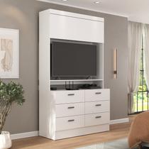 Cômoda para Quarto para Tv até 42 Polegadas Viena 1 Porta 6 Gavetas Yescasa Cômoda para Quarto para Tv até 42 Polegadas Viena 1 Porta 6 Gavetas Yescasa