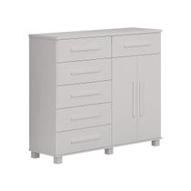 Cômoda Para Quarto São Paulo 2 Portas 6 Gavetas - Leifer