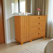 Cômoda para Quarto Talisma 4 Gavetas com Porta Ripada Sapateira Multiuso Gaveteiro Cômoda para Quarto Talisma 4 Gavetas com Porta Ripada Sapateira Multiuso Gaveteiro