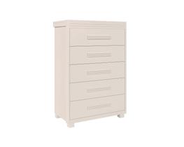 Cômoda Paris 5 Gavetas Mdf Com Pés De Madeira Camas Fenix