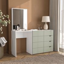 Cômoda Penteadeira 4 Gavetas com Espelho Porto