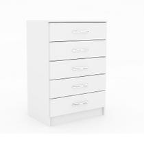 Cômoda Perséfone 5 Gavetas Evidência Branco