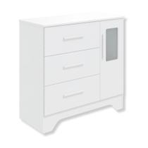Comoda popy retro 1 porta plus branco brilho - moveis peroba