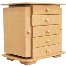 Cômoda porta joias bijuteria biju gavetas madeira mdf lisa Cômoda porta joias bijuteria biju gavetas madeira mdf lisa