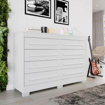 Cômoda Porto 8 Gavetas Branca Cômoda Porto 8 Gavetas Branca